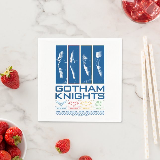 Serviette En Papier Panneaux de visage Gotham Knights (En situation)