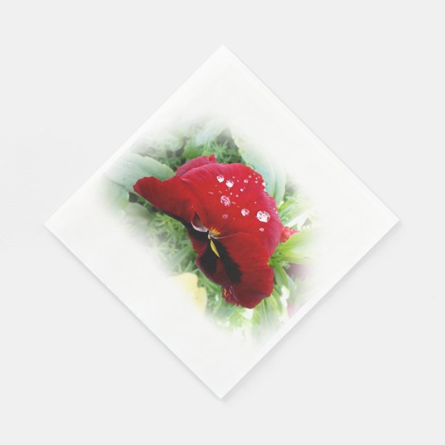 Serviette En Papier Pansement rouge vif (Coin)
