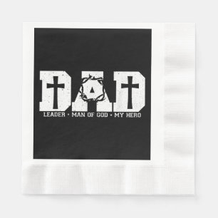 Serviette En Papier Papa bénit Croix chrétienne religieuse Papa