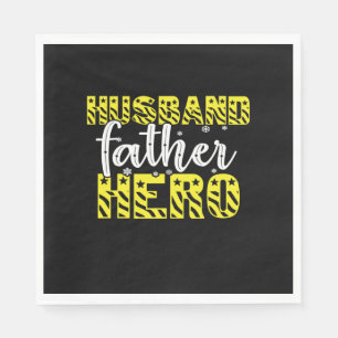 Serviette En Papier Papa Cadeau Mari Père Héros