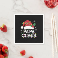 Papa Claus Lumières Noël Pyjama Famille Correspond