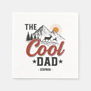 Serviette En Papier Papa Cool - Rustic Mountain et Deer Design