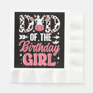 Serviette En Papier Papa De L'Anniversaire Fille Vache Père Papa