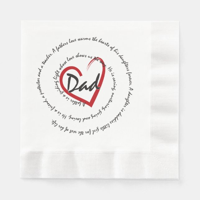 Serviette En Papier Papa - Fête des pères (Devant)