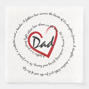 Serviette En Papier Papa - Fête des pères