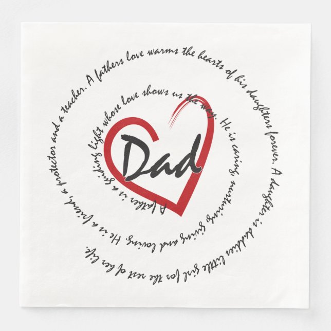 Serviette En Papier Papa - Fête des pères (Devant)