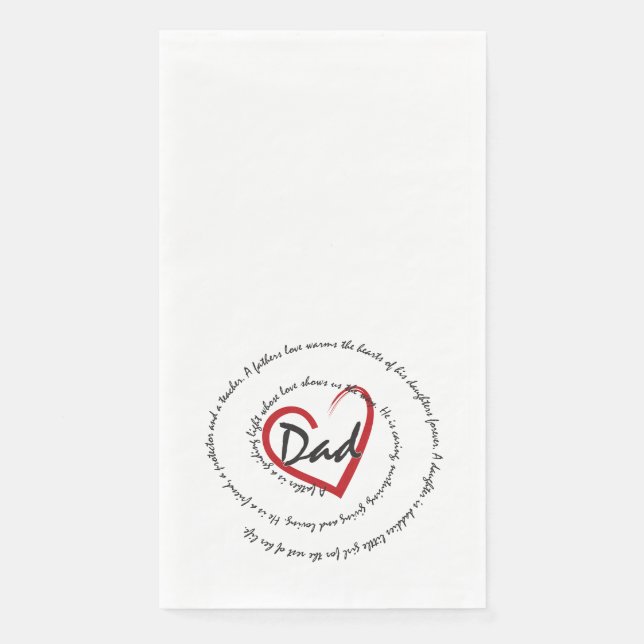 Serviette En Papier Papa - Fête des pères - Papa (Devant)