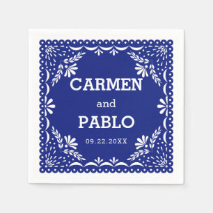Serviette En Papier Papel Picado Colorful Papier Mariage mexicain