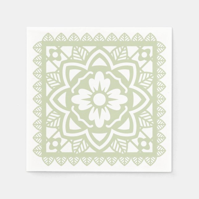 Serviette En Papier Papel Picado Papier, Cocktail Standard (Devant)