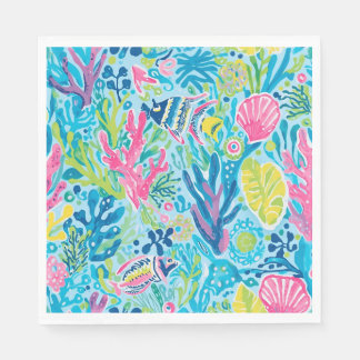 Serviette En Papier Paper luncheon napkin in stylish graphic