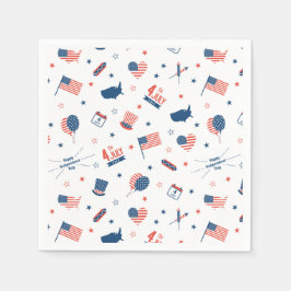 Serviette En Papier Papier 4 juillet Amérique Napkin