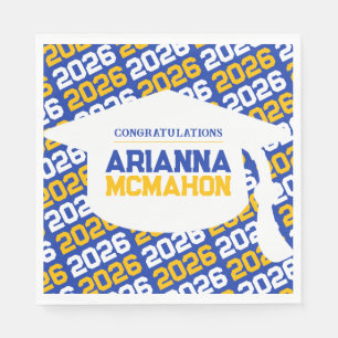 Serviette En Papier Papier à capuchon personnalisé Blue & Gold