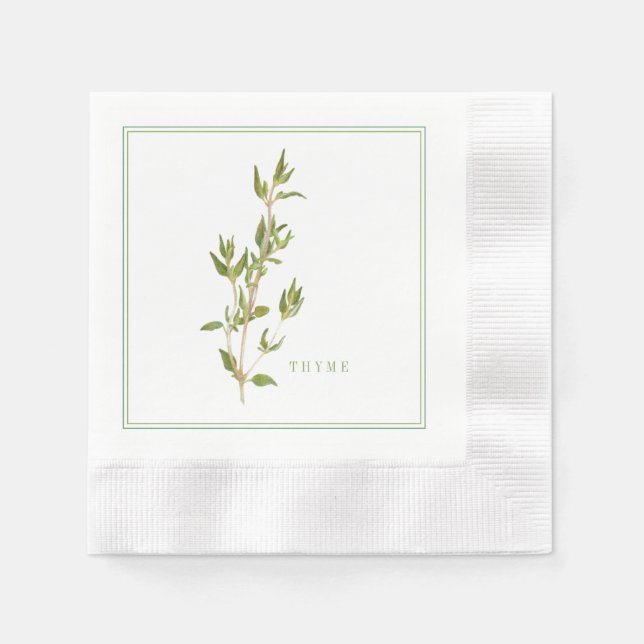 Serviette En Papier Papier à cocktails FRAIS THYME Coin Napkins (Devant)