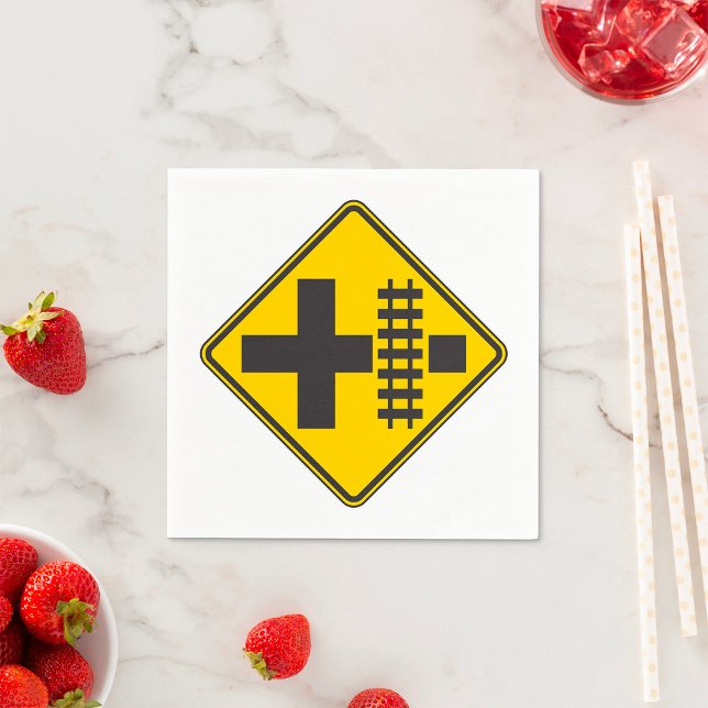 Serviette En Papier Papier à écriteaux de la voie ferrée (Créateur téléchargé)