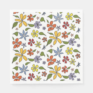 Serviette En Papier Papier à fleurs