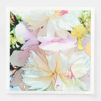 Serviette En Papier Papier à fleurs d'été Napkin