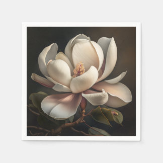 Serviette En Papier Papier à fleurs Magnolia Napkin