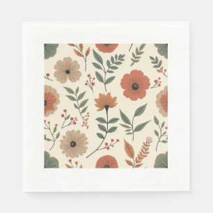 Serviette En Papier Papier à fleurs Napkin