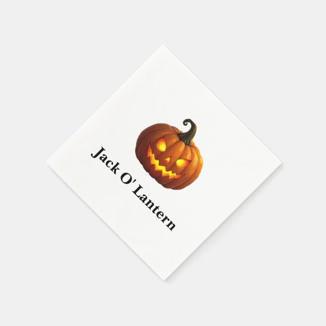 Serviette En Papier Papier à lanterne Halloween Jack O' Napkin (Coin)