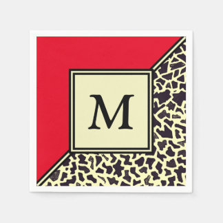 Serviette En Papier Papier à papier monogramme personnalisé