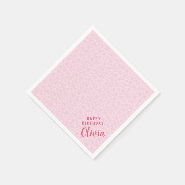 Serviette En Papier Papier à papier personnalisé avec fleurs simples (Coin)