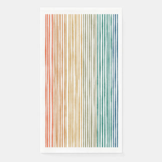 Serviette En Papier Papier à serviettes aquarelle Rainbow Stripe