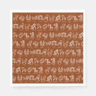 Serviette En Papier Papier à signes Zodiac Napkin(orange)