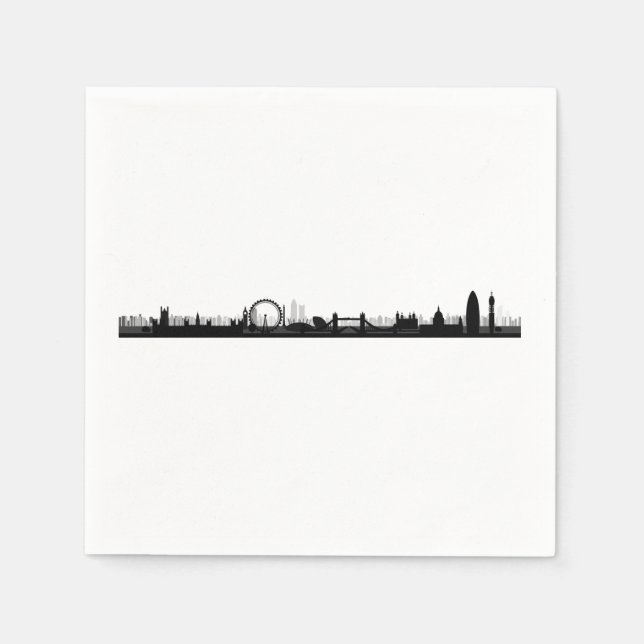 Serviette En Papier Papier à thème Londres Skyline (Devant)