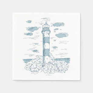 Serviette En Papier Papier à thème nautique Napkin