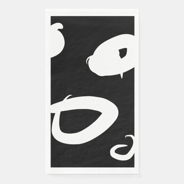 Serviette En Papier Papier abstrait moderne Napkin (Devant)