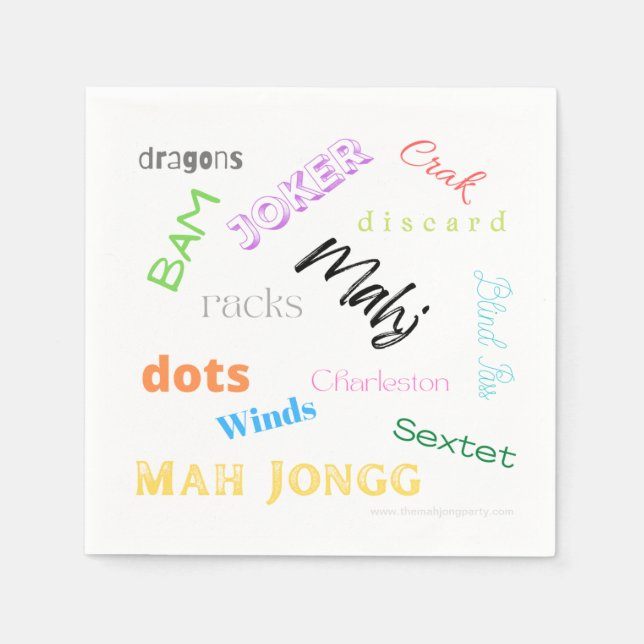 Serviette En Papier Papier américain Mah Jongg (Devant)