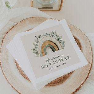 Serviette En Papier Papier arc-en-ciel Boho