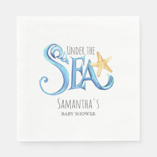 Serviette En Papier Papier Baby shower Aquarelle