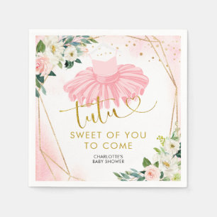 Serviette En Papier Papier Baby shower Ballerina Tutu Napkin