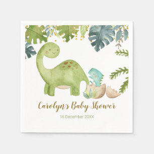 Serviette En Papier Papier Baby shower Boy Dinosaur