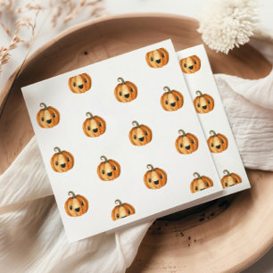 Serviette En Papier Papier Baby shower Citrouille Halloween Napkin