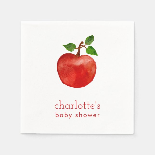 Serviette En Papier Papier Baby shower de pomme de chute (Devant)