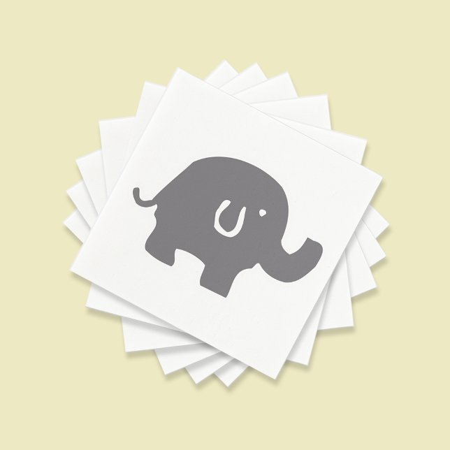 Serviette En Papier Papier Baby shower Eléphant mignon (Créateur téléchargé)