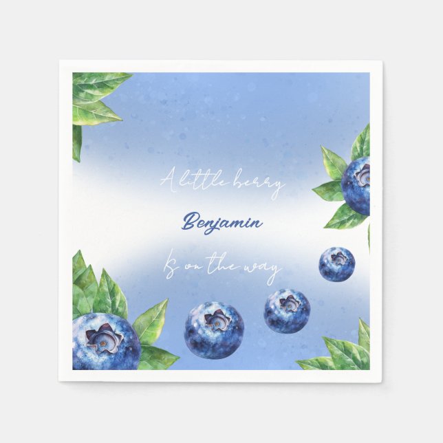 Serviette En Papier Papier Baby shower fraise Napkin (Devant)