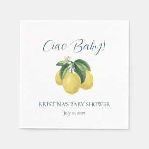 Serviette En Papier Papier Baby shower LEMON