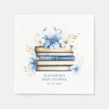 Papier Baby shower Livre bleu Napkin