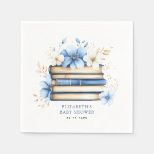 Serviette En Papier Papier Baby shower Livre bleu Napkin