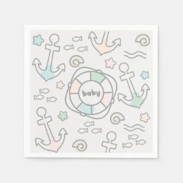 Serviette En Papier Papier bébé Ahoy