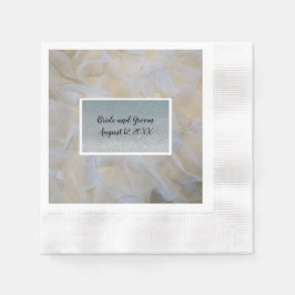 Serviette En Papier Papier blanc et argenté