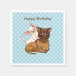 Serviette En Papier Papier bleu Chihuahua