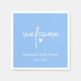Serviette En Papier Papier bleu coeur minuscule serviettes pour douche