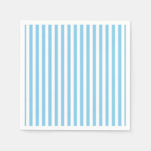 Serviette En Papier Papier Bleu et Blanc Moyen à bandes verticales