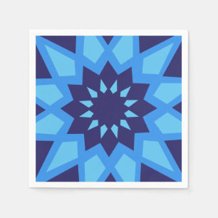 Serviette En Papier Papier bleu marocain