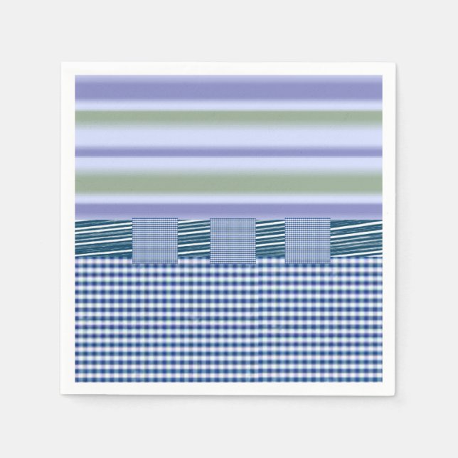 Serviette En Papier Papier bleu serviettes (Devant)