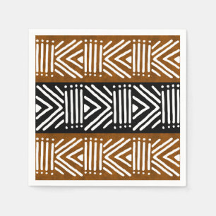 Serviette En Papier Papier Bogolan Designer Africain en tissu de boue